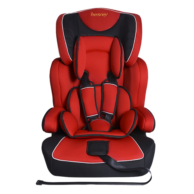 德国besrey儿童安全座椅9个月-12岁 汽车安全座椅可配isofix接口 BY1571 蓝黑色