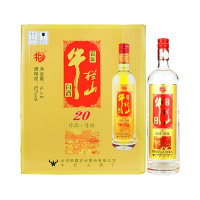 牛栏山二锅头 20年珍品陈酿 土豪金款（红标） 浓香型白酒 52度1L*6瓶整箱