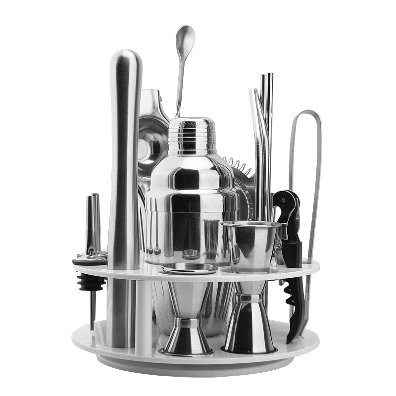 不锈钢鸡尾酒调酒器雪克壶套装摇酒杯调酒工具雪克杯酒吧调酒器