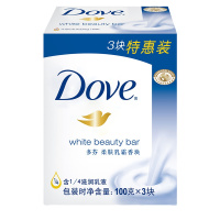 多芬(Dove) 柔肤乳霜香皂 100g*3 个 新老包装随机发货