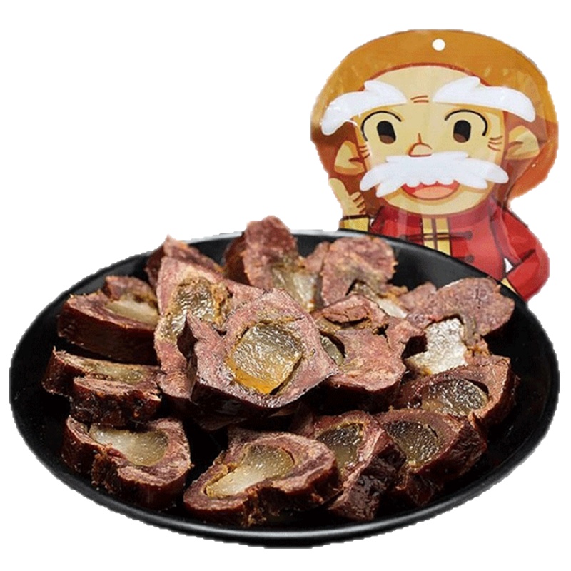 杨大爷晶/金银猪肝300gX1袋烟熏龙眼猪肝下酒菜中间夹的五花肉熏肉腊肉川味特产