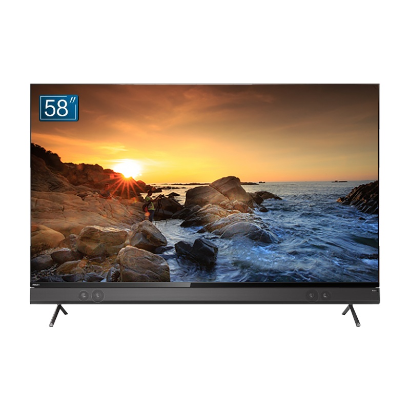 飞利浦58PUF8205 58英寸 Fidelio音响电视 智慧屏低音炮 杜比全景声 MEMC 蓝牙AI智能网络教育电视