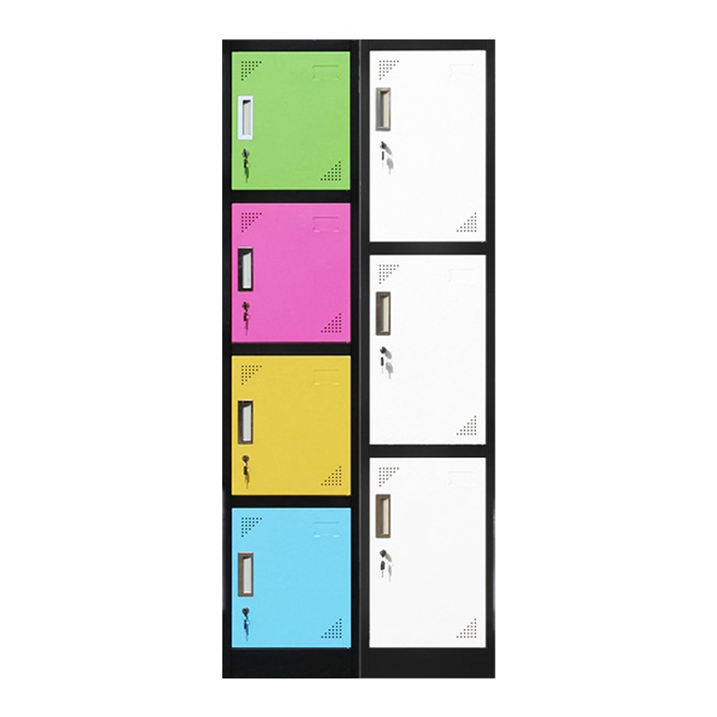 帅畅钢制彩色单门更衣柜员工储物柜健身房带锁换衣柜家用衣柜厂家直销