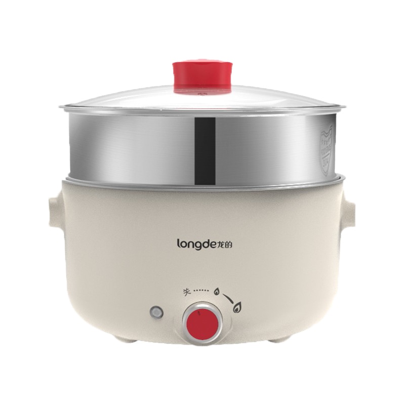 龙的(longde)电煮锅多用途锅家用多功能5L大容量煎烤电热锅电炒锅不粘烤锅 LD-HG513A 电火锅