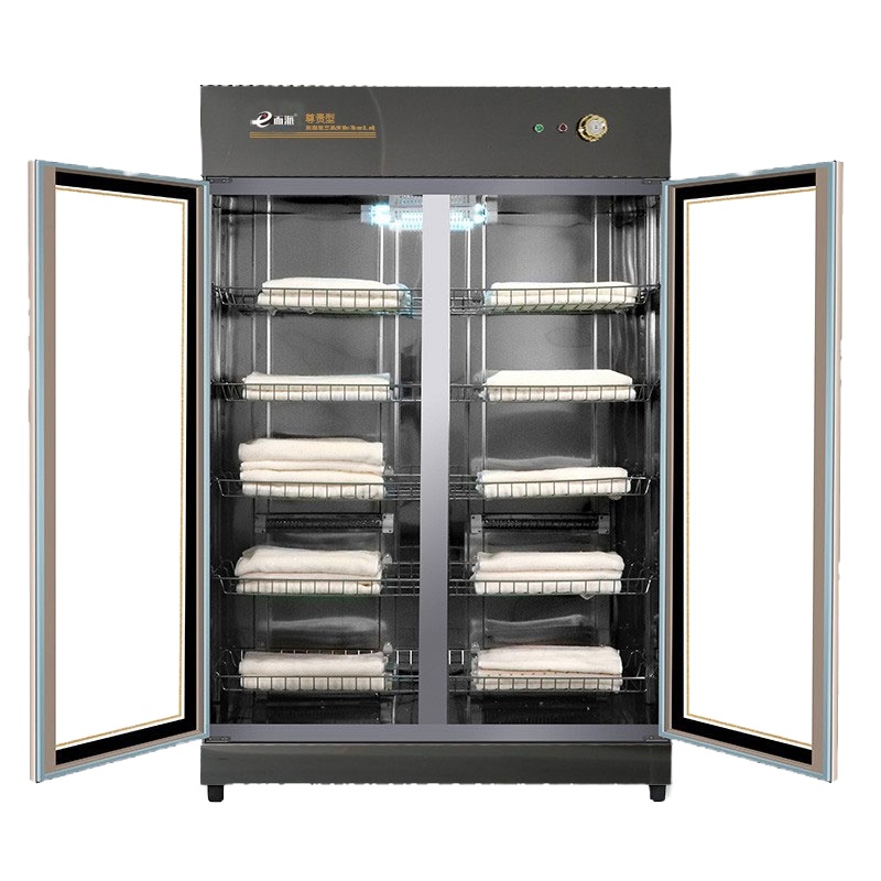 而派衣物消毒柜商用 理发店美容院会所桑拿沐足城低温红外线紫外线臭氧消毒柜 床单衣物拖鞋双门不锈钢商用