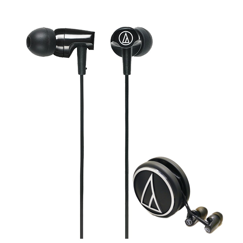 铁三角(Audio-technica)ATH-CLR100 BK 入耳式耳机 有线耳机耳塞 黑色