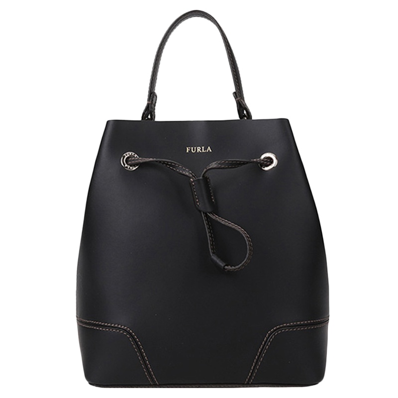 【直营】Furla 芙拉 黑色牛皮女士手提包 864338