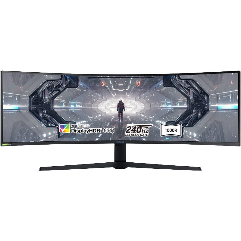 三星(SAMSUNG)C49G95TSSC 49英寸 240Hz电竞刷新/1000R超曲面 量子点 1MS HDR1000升降支架 电脑显示器(HDMI+DP)
