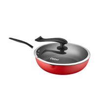 德铂(debo) 不粘 无烟 不挑灶 健康 耐用 抗腐蚀 耐热 帕尔斯DEP-508煎炒不粘锅 红色 个