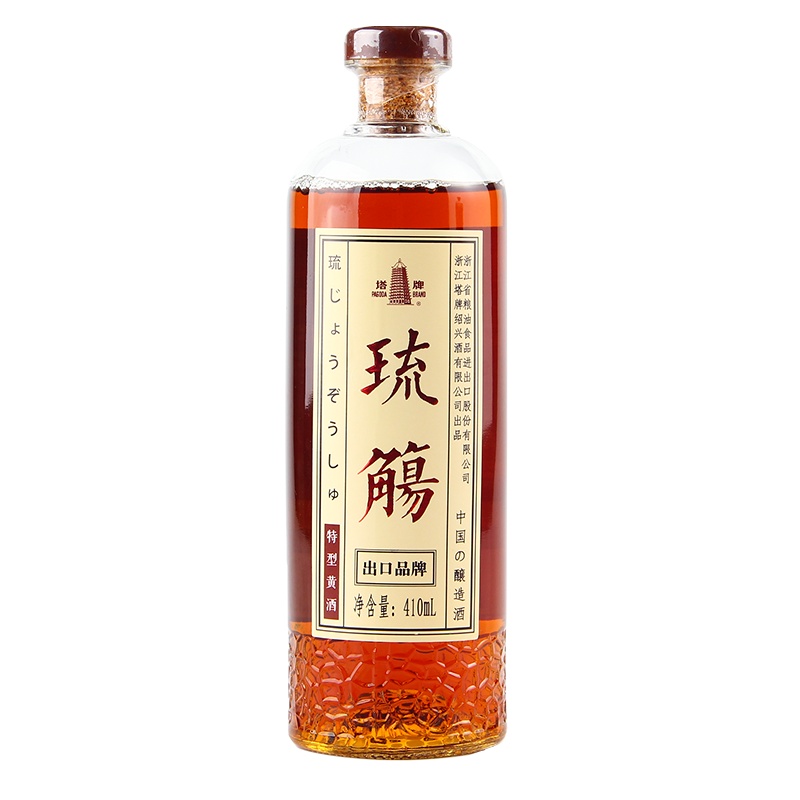 塔牌绍兴黄酒清涟琉觞出口特型黄酒410ml手工冬酿糯米半甜型黄酒加饭酒