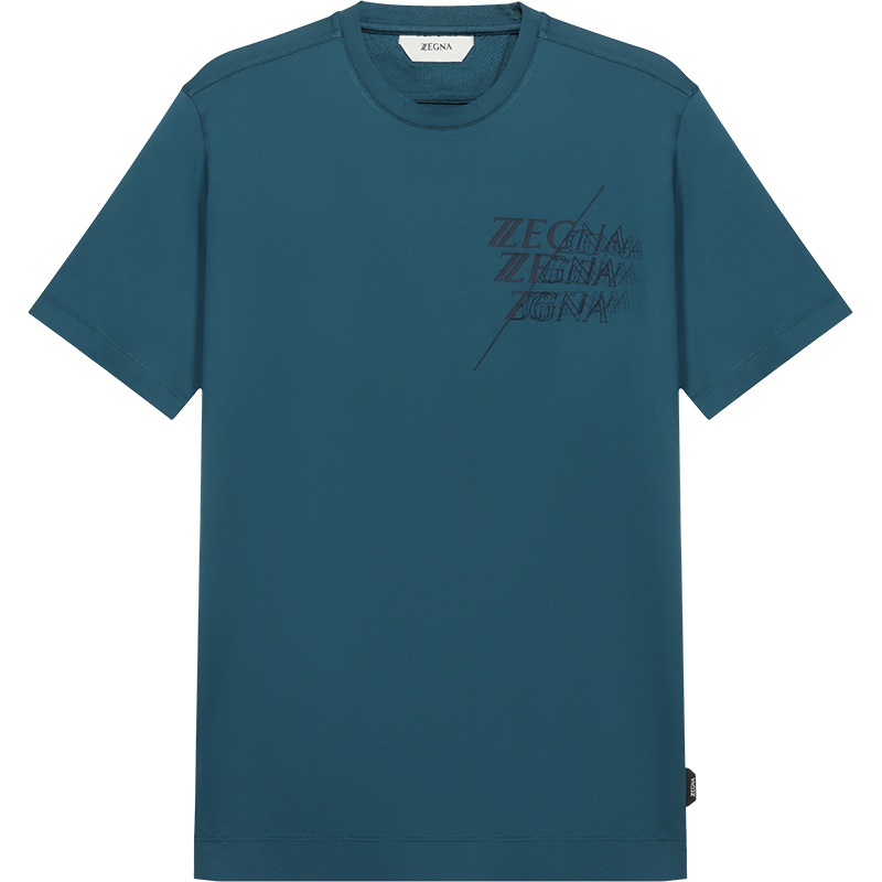 杰尼亚 Z ZEGNA 男士棉质 圆领短袖T恤VY372 ZZ630I