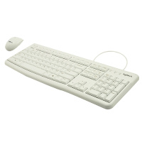 罗技(Logitech)MK120有线键鼠套装 白色
