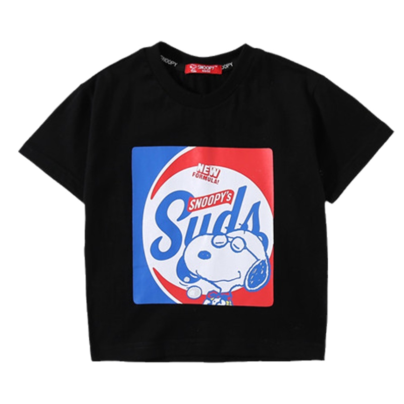史努比儿童T恤男童短袖纯棉圆领上衣中大童学生半袖童装2021夏季