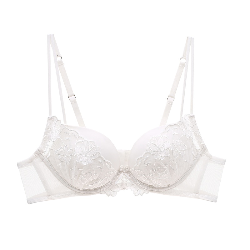 都市丽人文胸时尚性感刺绣蕾丝软钢圈聚拢胸罩2B8104