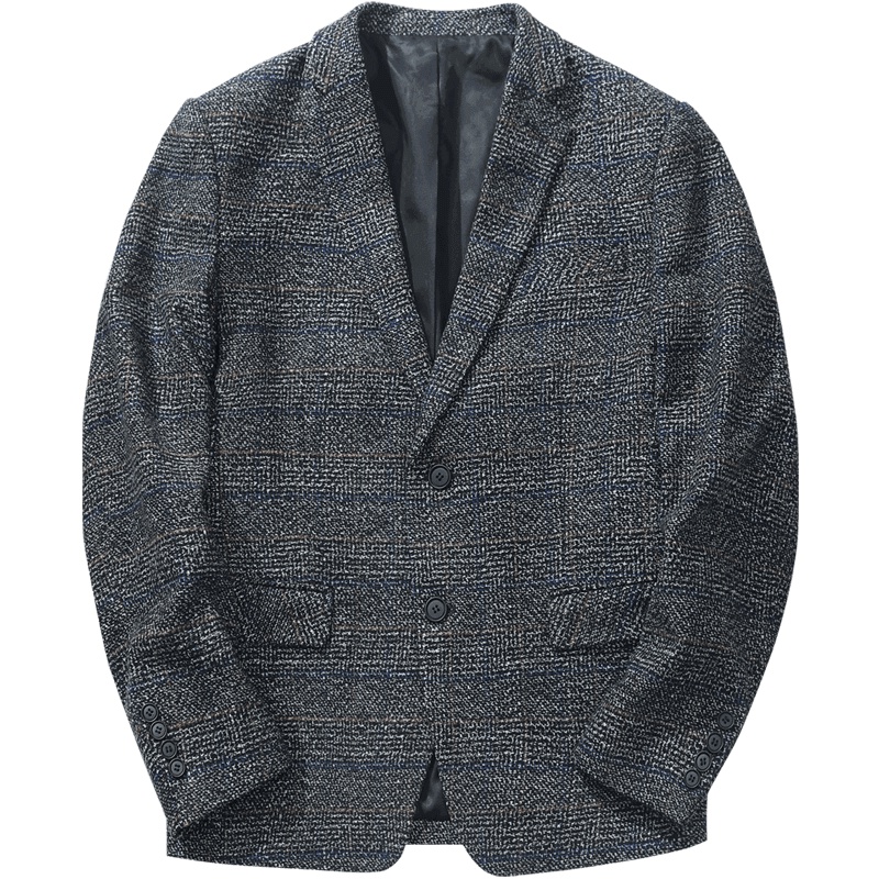 千纸鹤男装休闲西服2019新款青年商务帅气小西装外套上衣秋35175