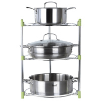 弘拜 厨房锅架 锅盆收纳架多功能厨房置物架 收纳放锅架