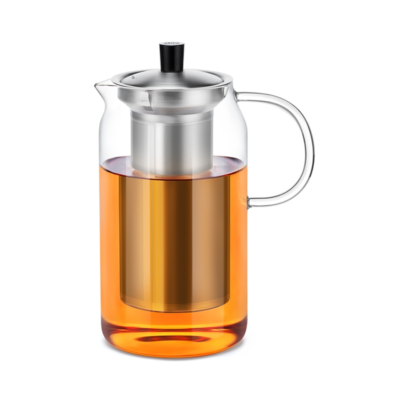 尚明玻璃茶壶不锈钢过滤 家用耐热花茶壶泡茶壶 红茶泡茶器耐高温茶具加厚大容量单壶