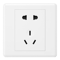 墙壁插座 五孔插座 面板白色