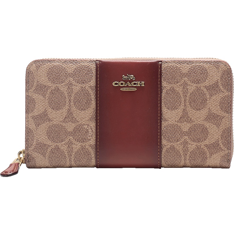 COACH 蔻驰 女士涂层帆布配皮长款钱包钱夹 31546