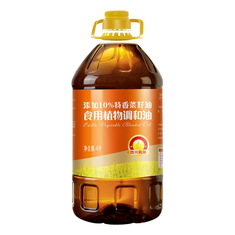 三餐福 四川特香菜籽油4L 食用油 食用植物调和油 川粮国企出品