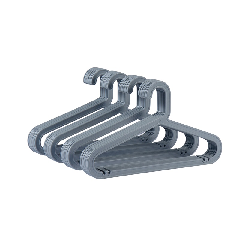 欧润哲 衣架 塑料无痕防滑晾衣架 干湿两用日式简约衣架子 灰色 40只装