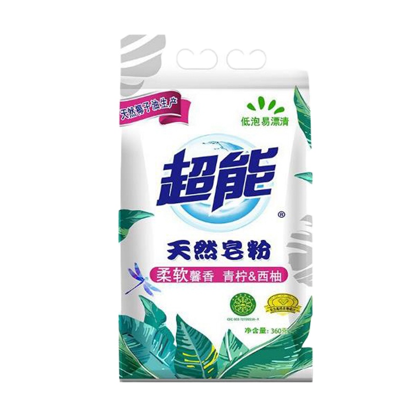 超能 天然皂粉 洗衣粉360g*18袋