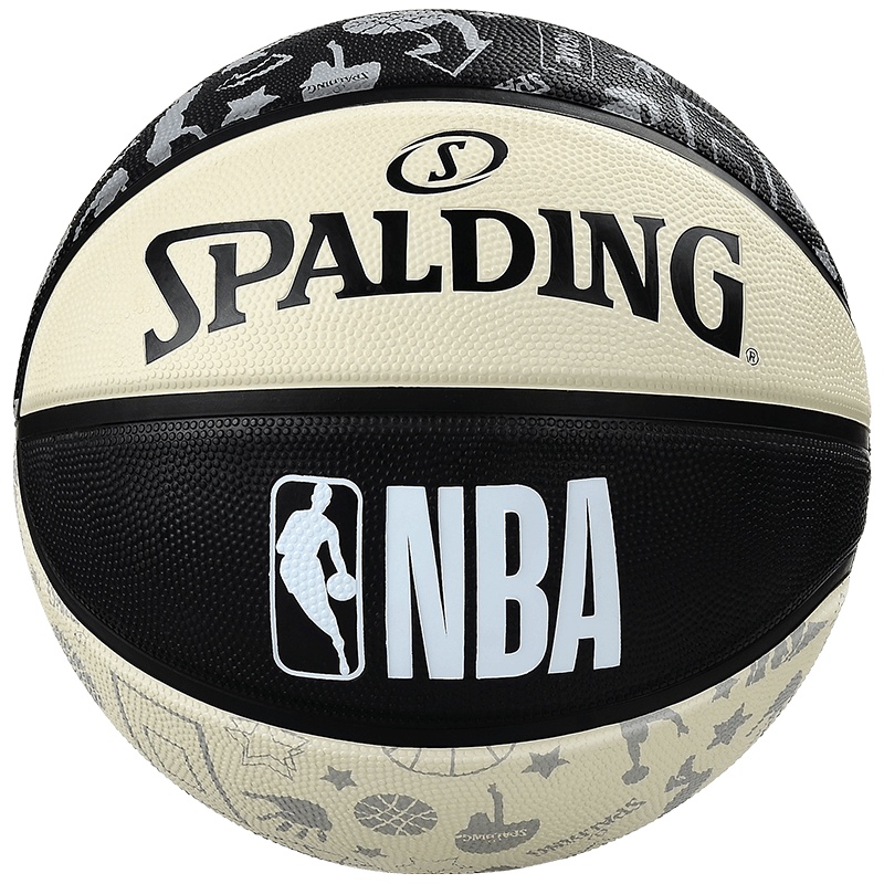 斯伯丁 新款涂鸦系列 橡胶篮球7号标准室内外通用篮球耐打更易控84-234/84-233