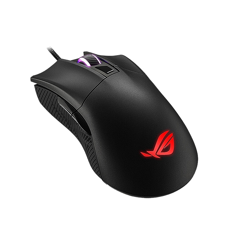 华硕有线鼠标 ROG战刃标准版 RGB光效 可换微动 适用吃鸡 lol cf 男女生笔记本电脑通用USB鼠标