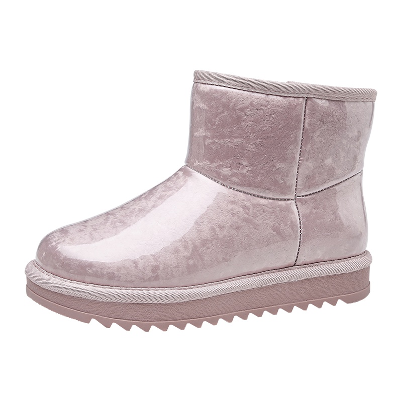 PLAYBOY/花花公子女鞋冬季加绒新款短筒棉鞋女休闲鞋女保暖短靴女雪地靴女J10599194