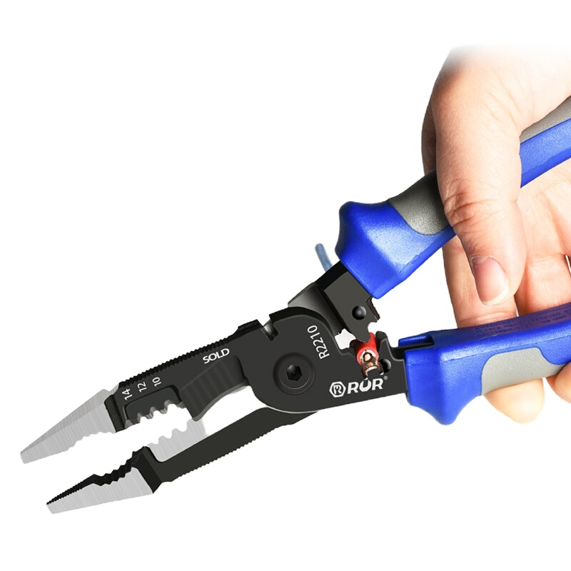 多功能剥线钳电缆剪电工剪六合一电工多用尖嘴钳电工钳切线剥皮钳