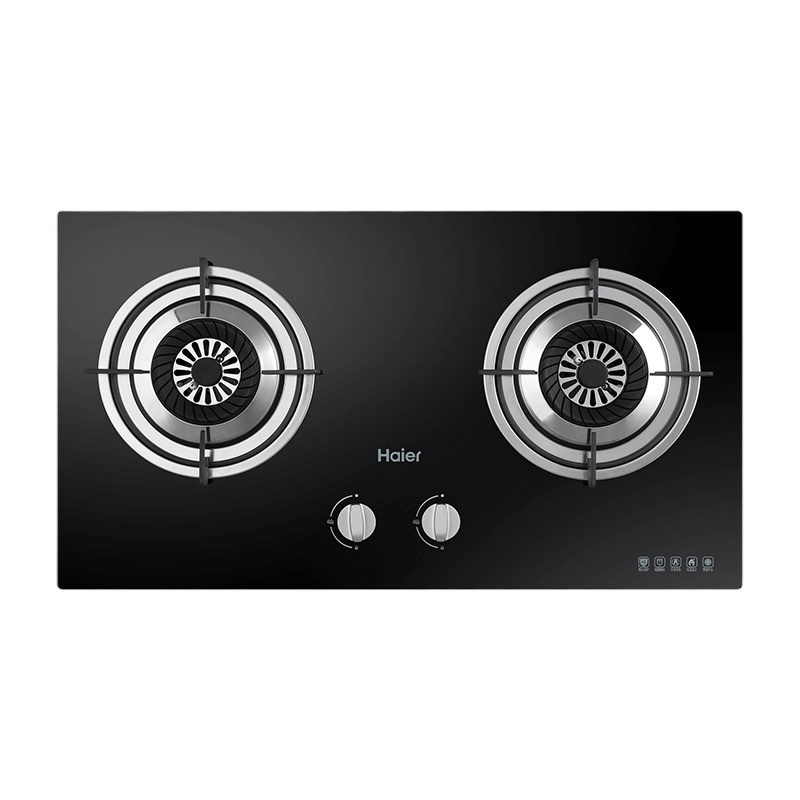 海尔(Haier)燃气灶台嵌两用式4.2KW宽频大火力 智能熄火安防天然气液化气灶具双灶JZT-Q235(12T)