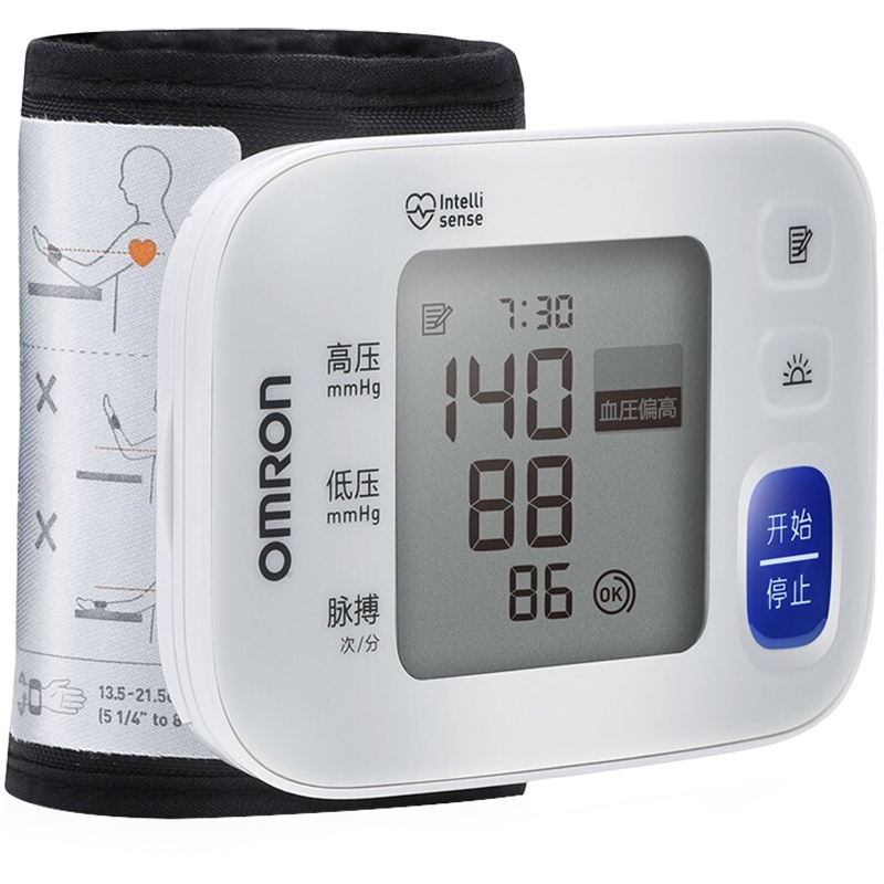欧姆龙(OMRON)电子血压计 T30J 手腕式血压仪 全自动家用血压测量仪高精准老人 原装标配收纳盒