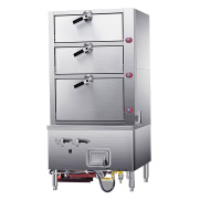 德玛仕(DEMASHI)三门海鲜蒸柜 蒸车蒸箱 蒸菜蒸鱼 蒸饭柜 燃气款GCK-A 1000*910*1850(工程款