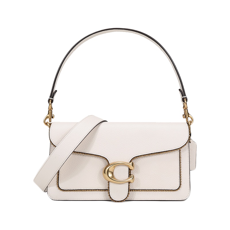 COACH蔻驰女包奢侈品专柜款TABBY26号抛光鹅卵石纹皮革手提单肩斜挎包酒神包7168 B4/HA