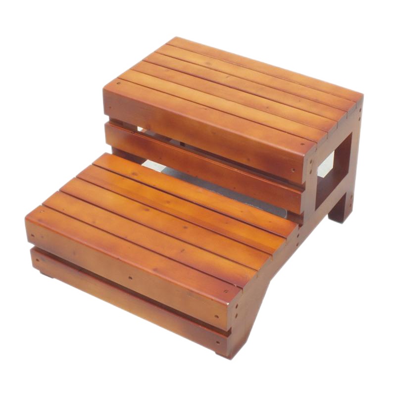 实木台阶双层阶梯凳木楼梯脚踏凳子爬高梯浴缸防滑踏家用梯子