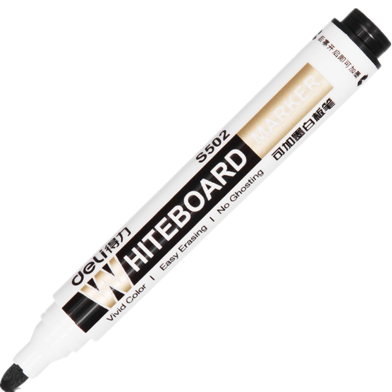 得力deliS502可加墨水白板笔 记号笔荧光笔 2.0mm 大容量可擦 红色10支