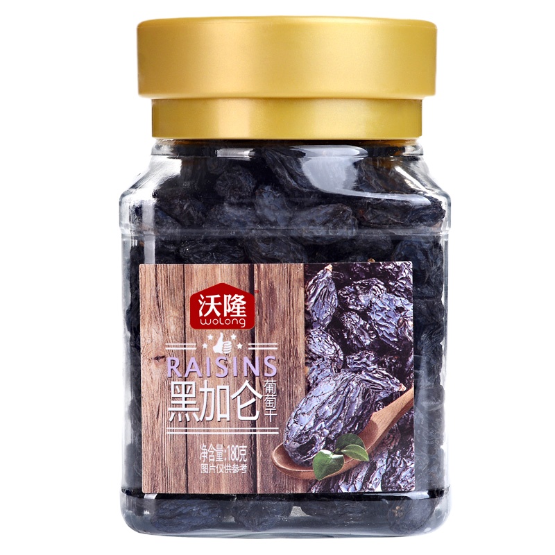 沃隆 每日坚果 休闲零食 蜜饯水果干 黑加仑葡萄干180g/罐 2罐装
