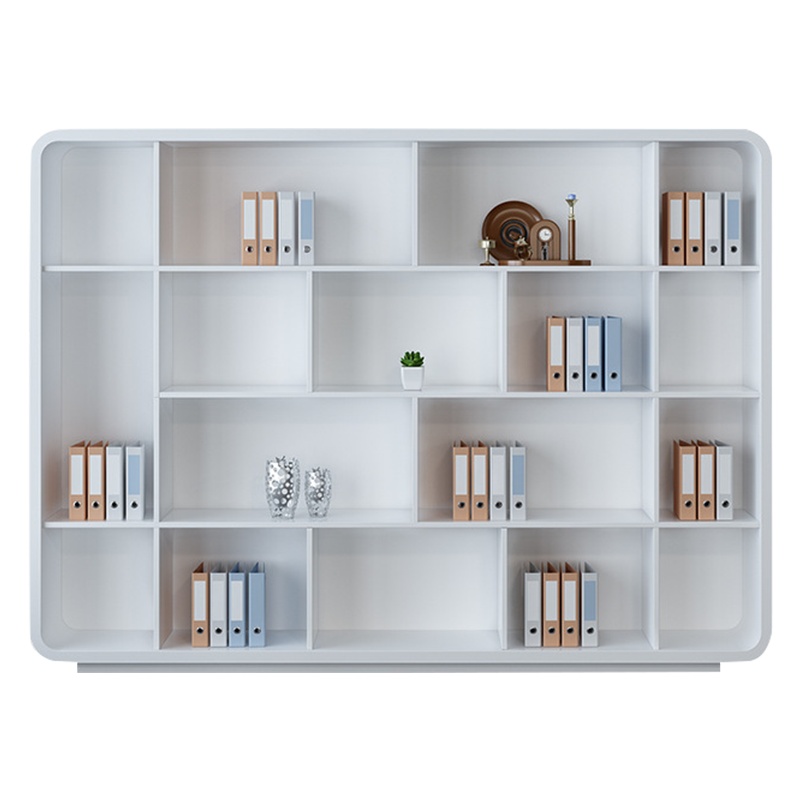 质凡办公家具资料柜装饰柜时尚简约书柜白色烤漆文件柜档案柜储物柜