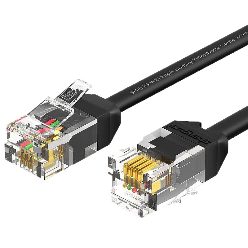 【精选】晶华电话线无氧铜四芯6P4C座机电话机传真机