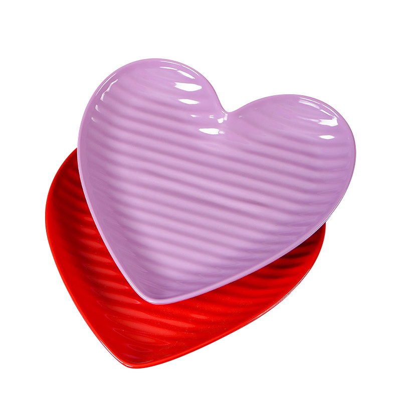 是尚 A5密胺自助餐盘水果盘 心型颜色随机