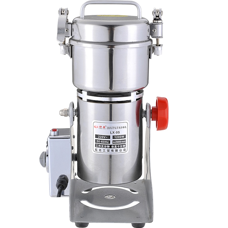 红景天中药粉碎机不锈钢超细中药五谷杂粮10两1斤家用商用料理机电动研磨机搅拌机2个刀