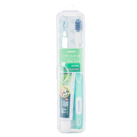 名创优品(miniso)炭丝双效牙刷旅行套装 家用清洁软毛牙刷组合其它/送朋友/礼品
