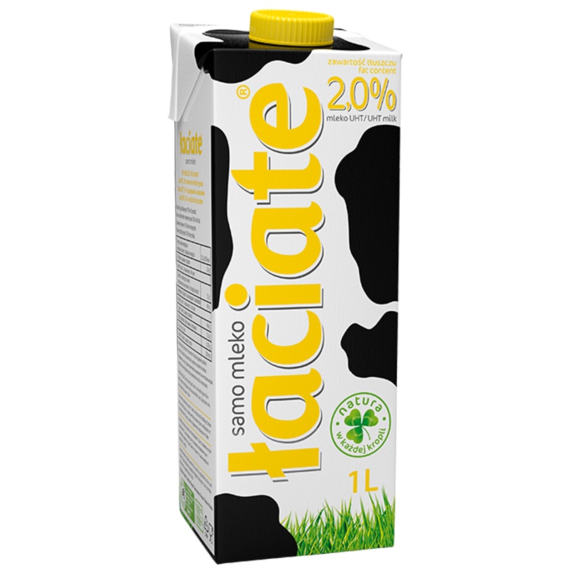 LACIATE 低脂纯牛奶2%脂肪 1L*12 波兰进口 低脂健康 学生牛奶