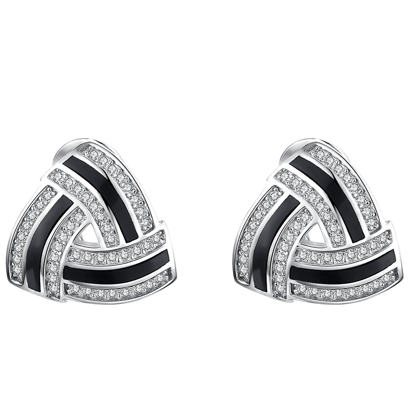 佰色传情纯银耳饰复古耳钉女港风气质耳环简约百搭耳饰高级感