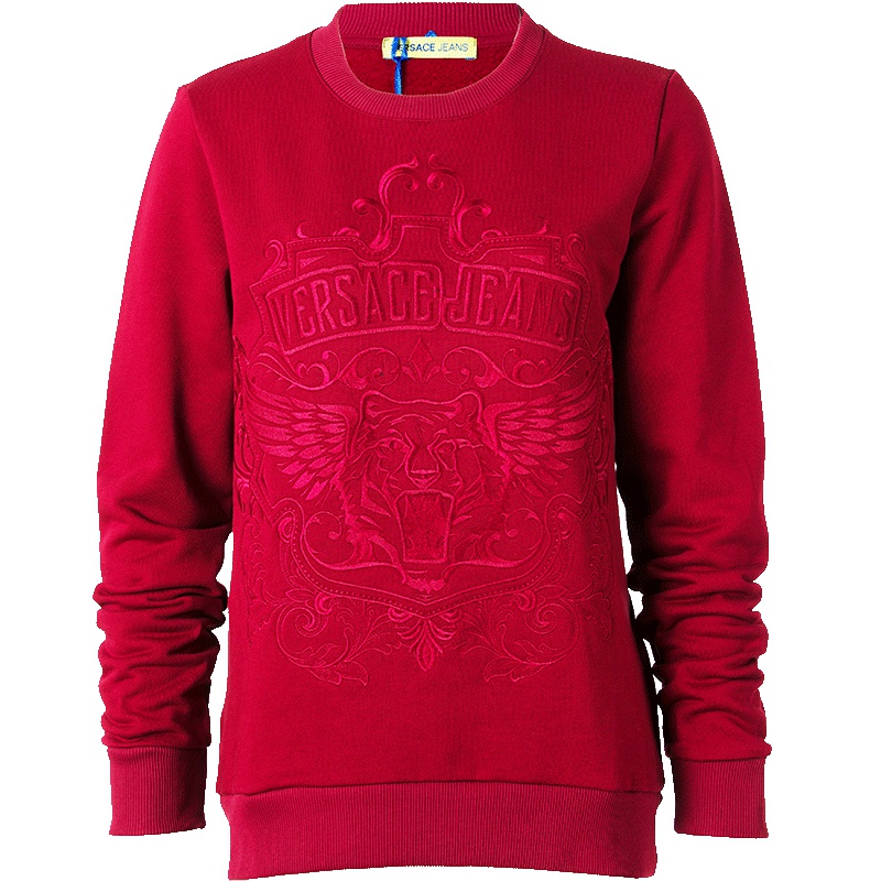 Versace jeans范思哲VJ男士个性刺绣卫衣(版型偏瘦)【官可验】