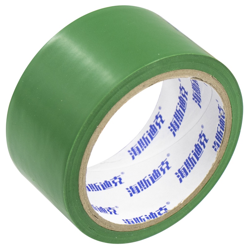海斯迪克 HKJD-004 车间划线安全标识胶带 PVC警示胶带 地标线斑马线胶带4.8*16 绿色警示胶带