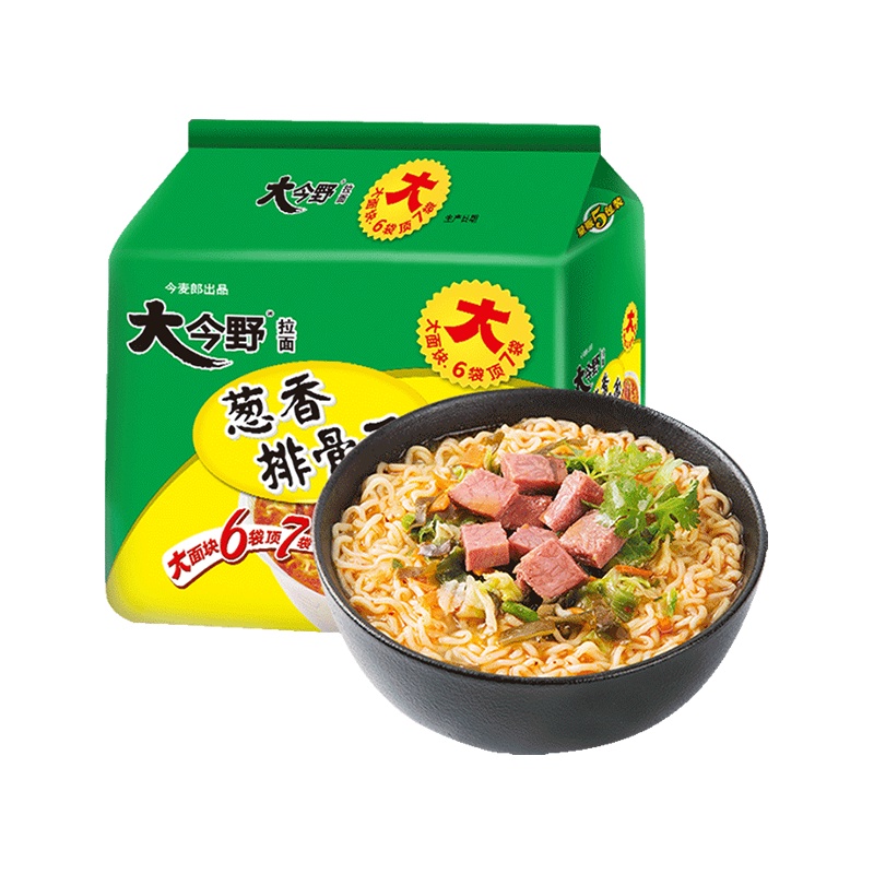 今麦郎 大今野 葱香排骨方便面泡面方便速食 5连包泡面 5*111g