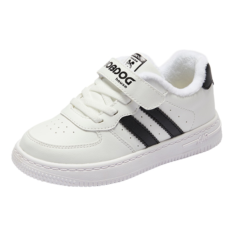 巴布豆house童鞋儿童棉鞋2020冬季新款男童板鞋加绒软底休闲女童小白鞋