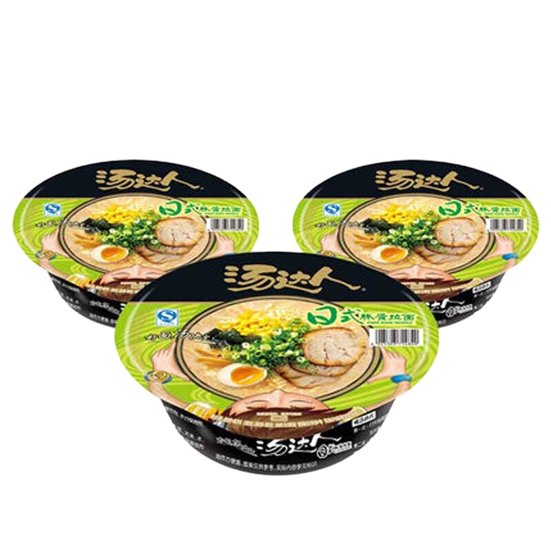 统一 汤达人日式豚骨拉面碗面/汤达人方便面 12碗/箱