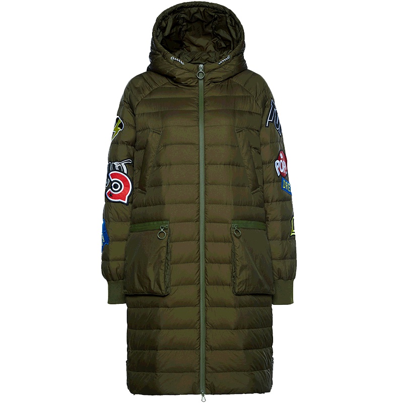 波司登街头精品女士宽松休闲韩版时尚中长款羽绒服